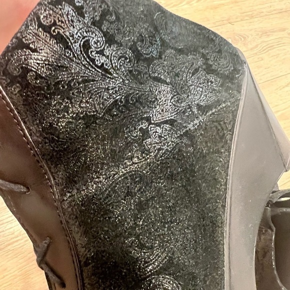NAOT ankle wedge booties in black with shimmering design - Picture 5 of 11